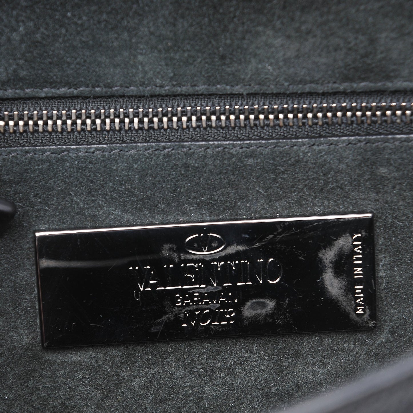 Vitello Small Glam Lock Rockstud Flap Black