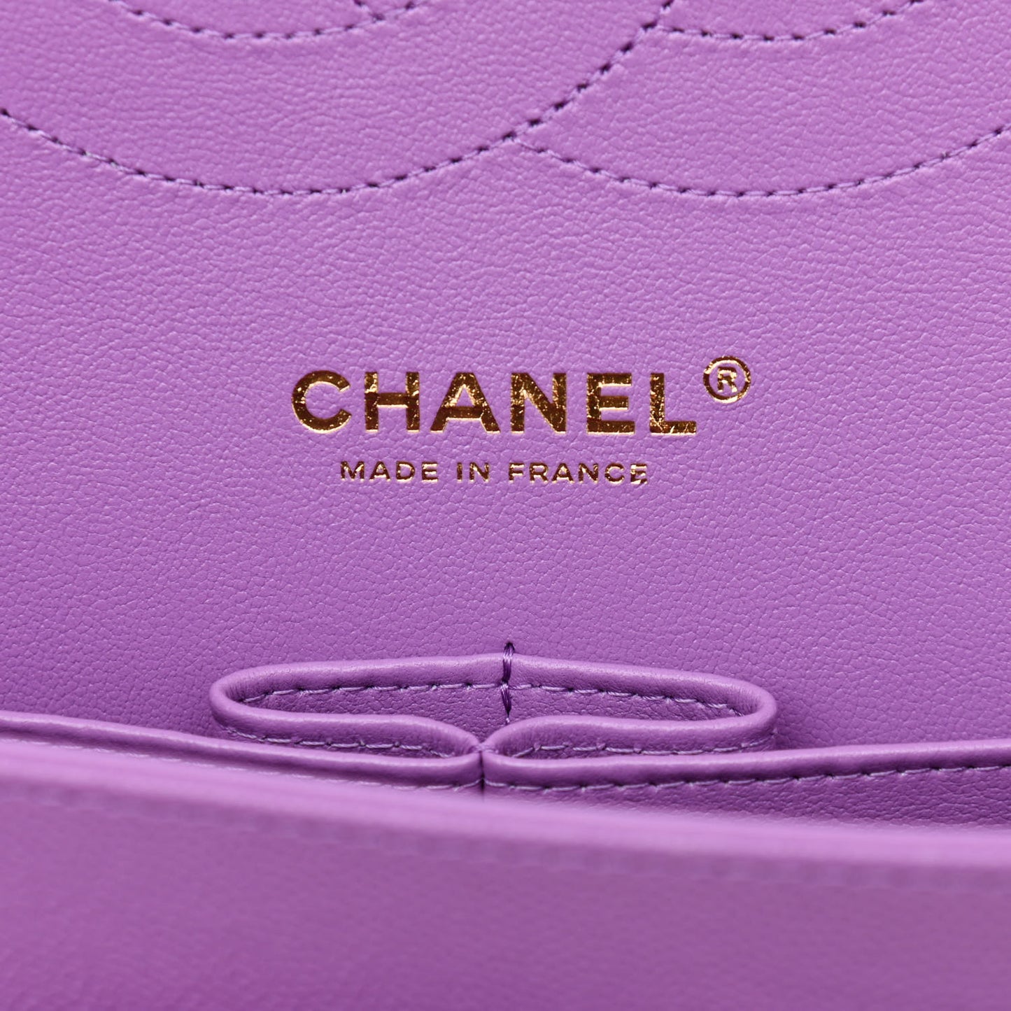 Caviar Quilted Jumbo Double Flap Purple