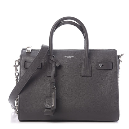 Saint Laurent Grained Calfskin Baby Supple Sac De Jour Asphalt 1 of 11