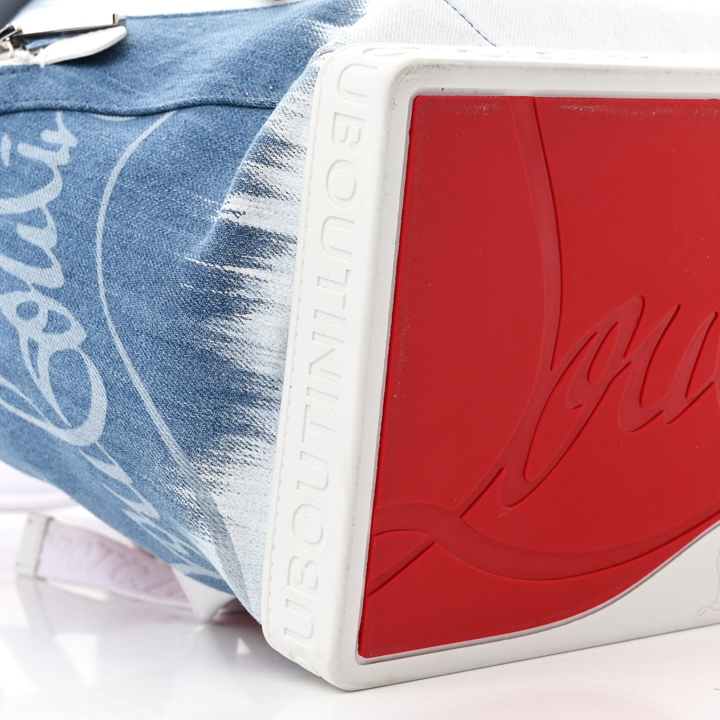 Faded Denim Explorafunk Backpack Blue White Multicolor