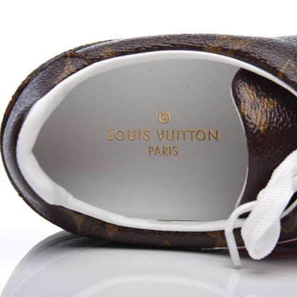 Louis Vuitton Calfskin Monogram LV Black Heart Sneakers 37.5 Cacao 7 of 8