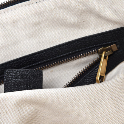 Gucci Grained Calfskin Logo Half Moon Hobo Black 9 of 10