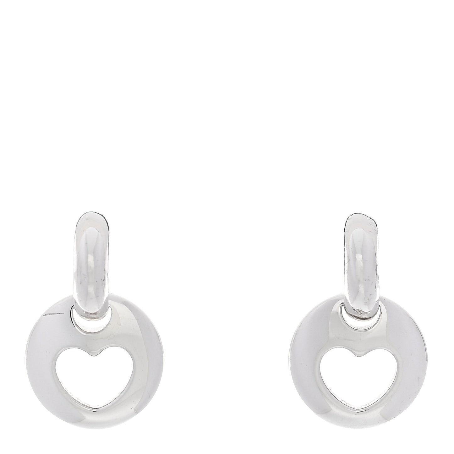 Sterling Silver Heart Stencil Earrings