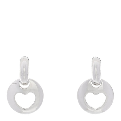 Tiffany Sterling Silver Heart Stencil Earrings 1 of 5