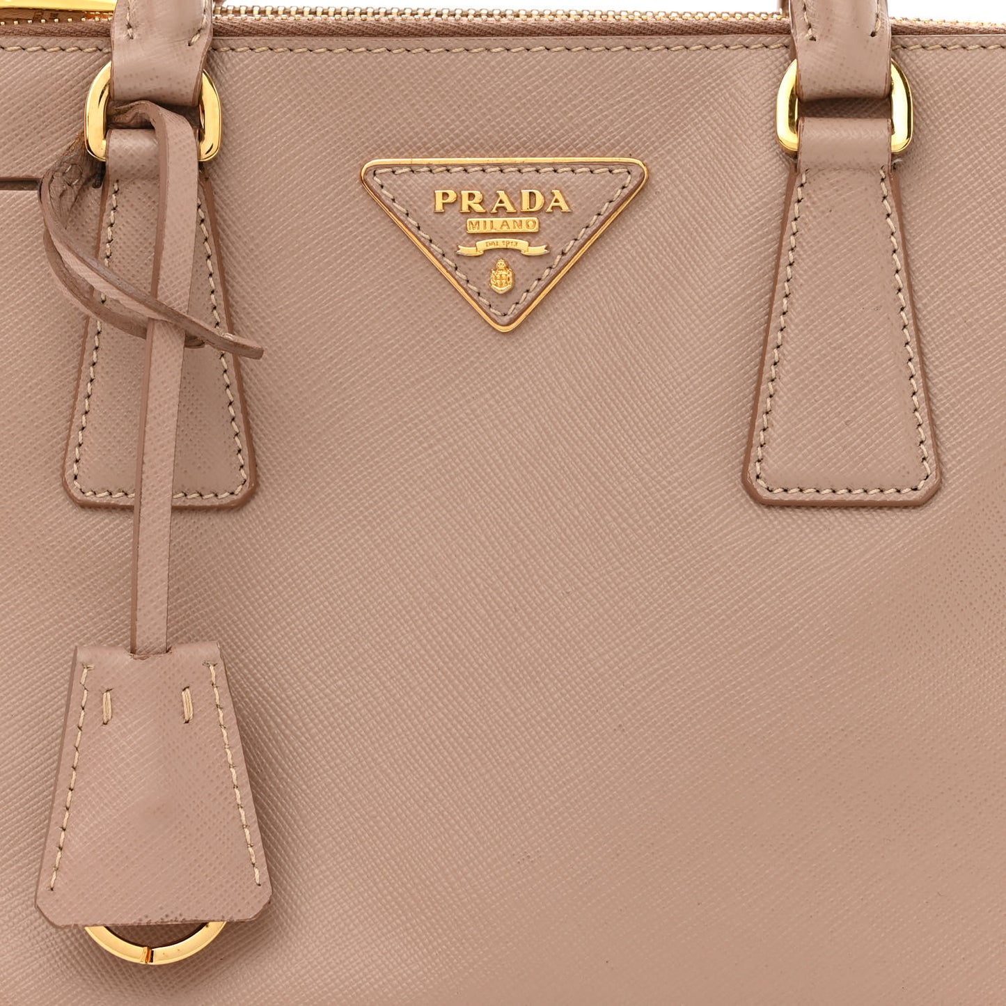 Saffiano Mini Galleria Double Zip Tote Cammeo