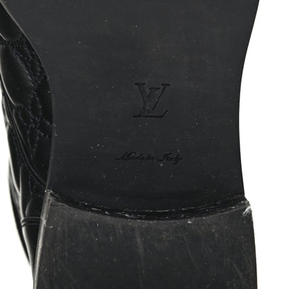 Louis Vuitton Calfskin Embossed Wonderland Ranger Boots 36.5 Black 7 of 9