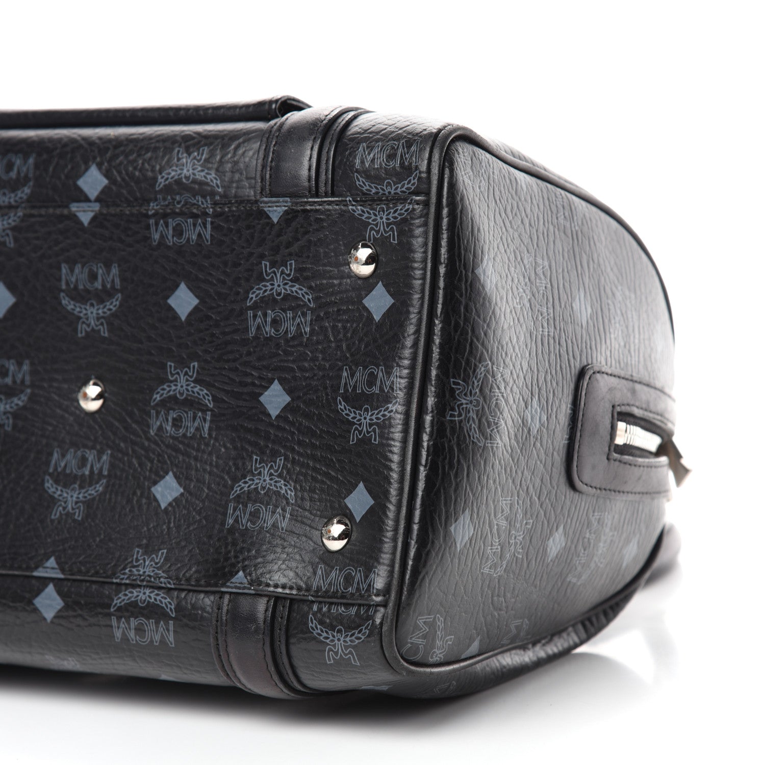 MCM Visetos Small Boston Bag Black 7 of 11