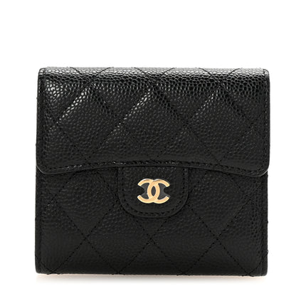 Chanel Caviar Quilted Compact Flap Wallet Black 1 of 9