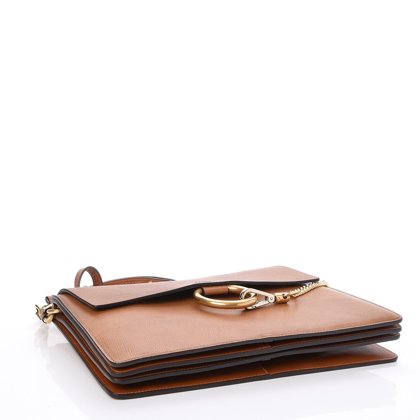 Goatskin Medium Faye Shoulder Bag Caramel