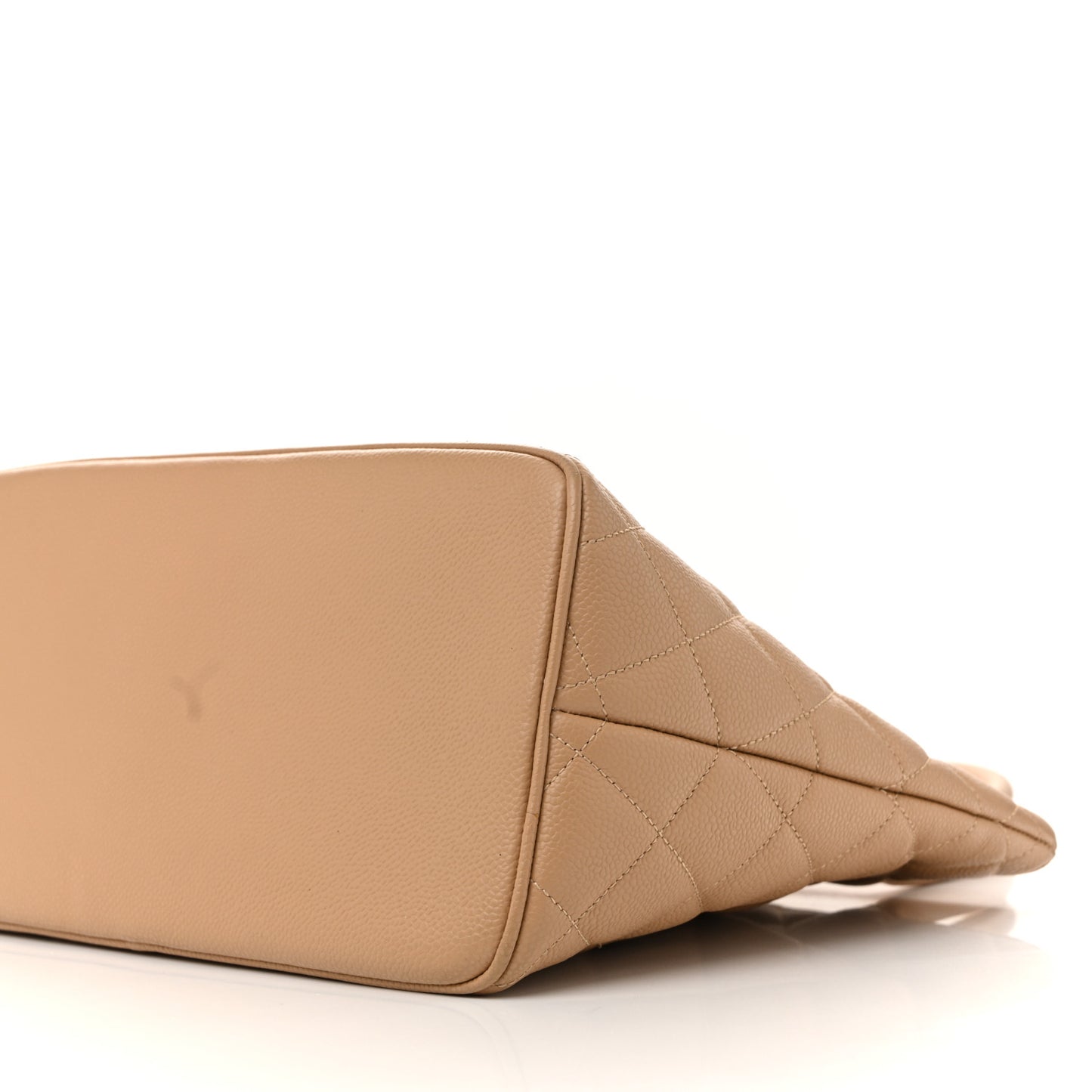 Caviar Quilted Medallion Tote Beige