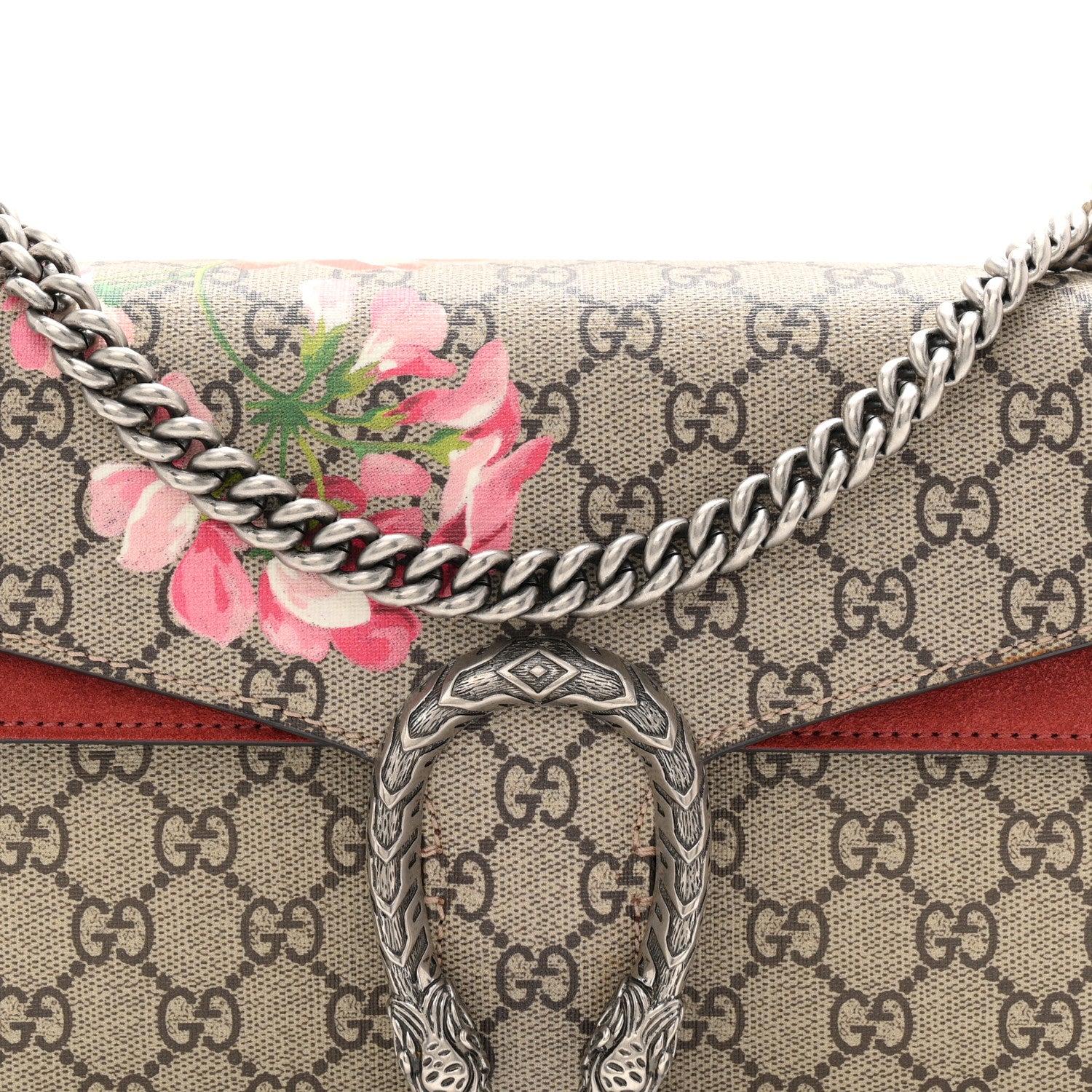 Gucci GG Supreme Monogram Blooms Small Dionysus Shoulder Bag Beige Multicolor Dry Rose 8 of 11
