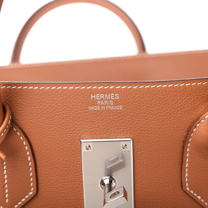 Hermes Toile De Camp Evercolor HAC Birkin 50 Ficelle Gold 8 of 11