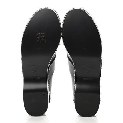 Hermes Calfskin Calya Mules 37 Black 4 of 4