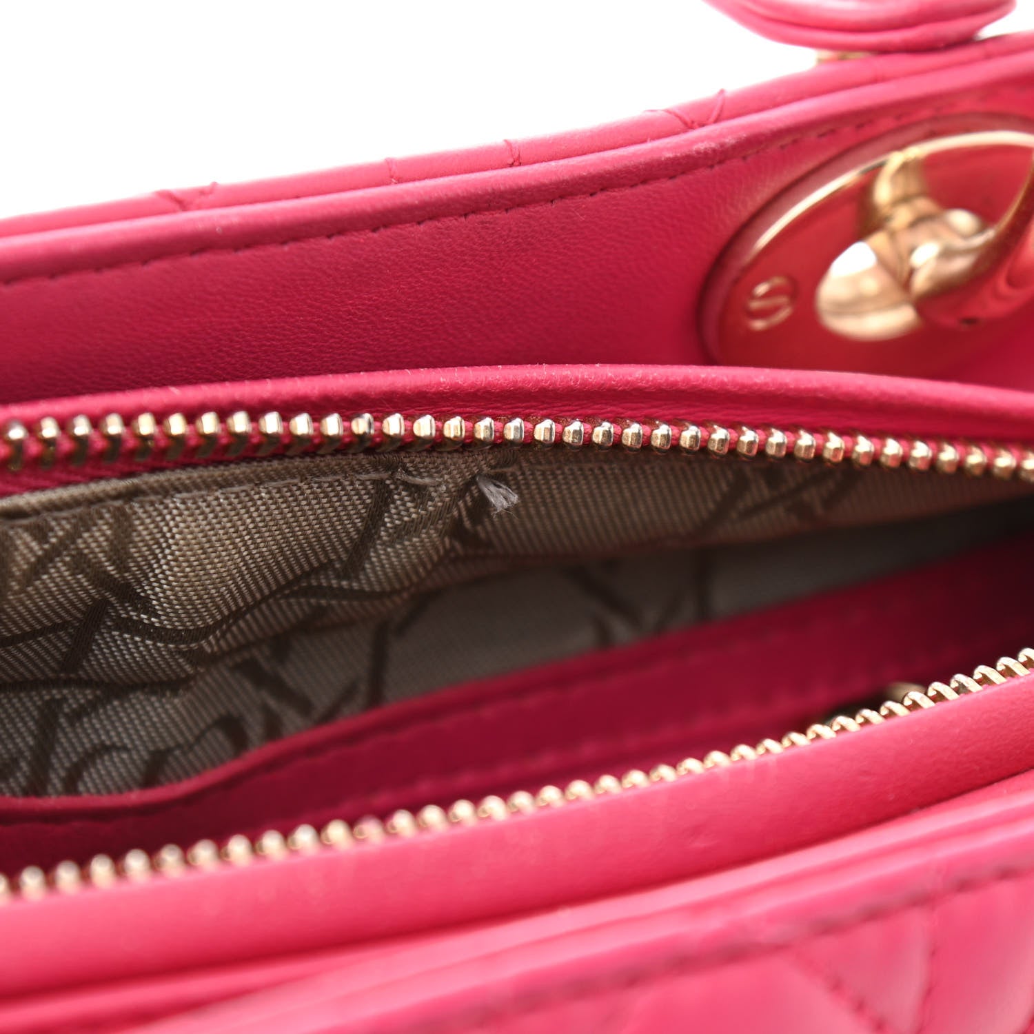 Christian Dior Lambskin Cannage Medium Lady Dior Pink 10 of 20