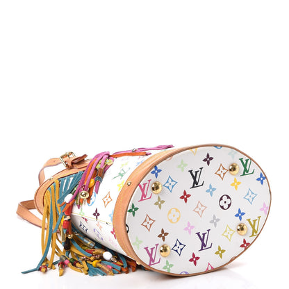 Louis Vuitton Monogram Multicolor Fringe Bucket White 4 of 11