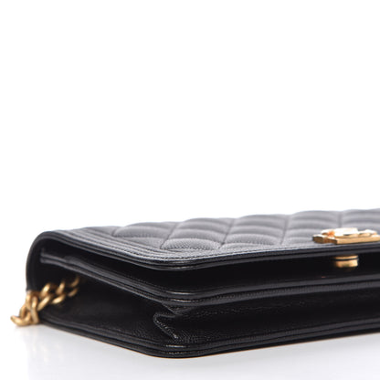 Chanel Caviar Quilted Boy Wallet On Chain WOC Black 6 of 11