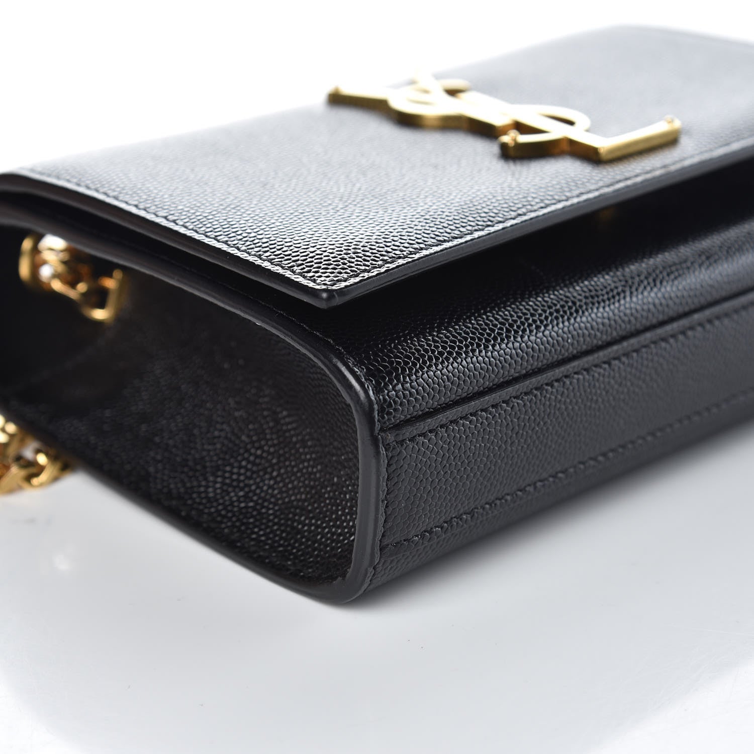 Saint Laurent Grain De Poudre Small Monogram Kate Satchel Black 8 of 9