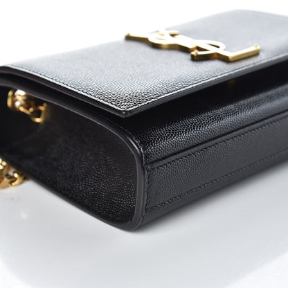 Saint Laurent Grain De Poudre Small Monogram Kate Satchel Black 8 of 9