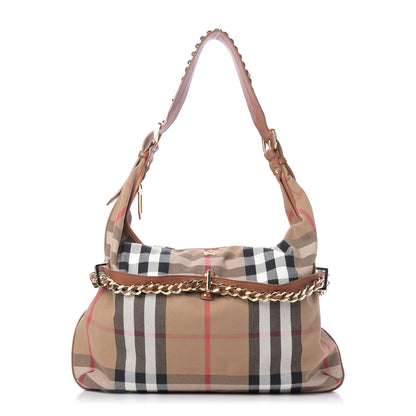 Burberry House Check Chain Hobo Tan 1 of 10