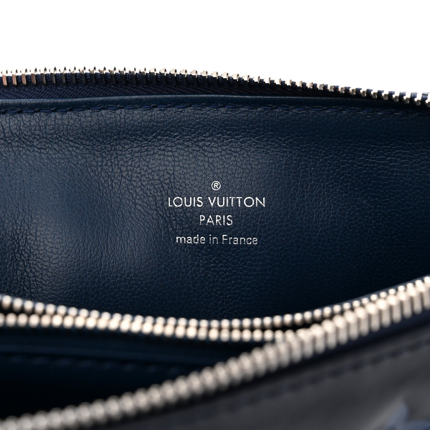 Louis Vuitton Lambskin Embossed Monogram Coussin PM Navy 7 of 11