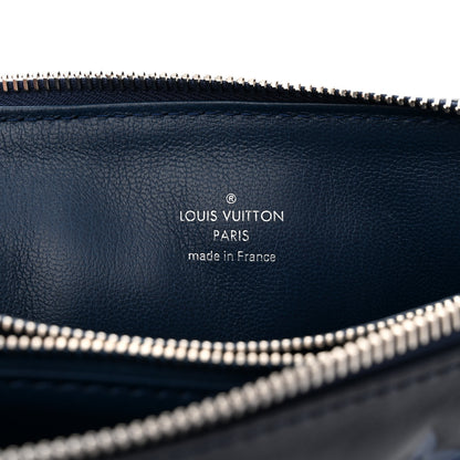 Louis Vuitton Lambskin Embossed Monogram Coussin PM Navy 7 of 11