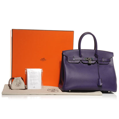Hermes Epsom Birkin 35 Iris 5 of 10