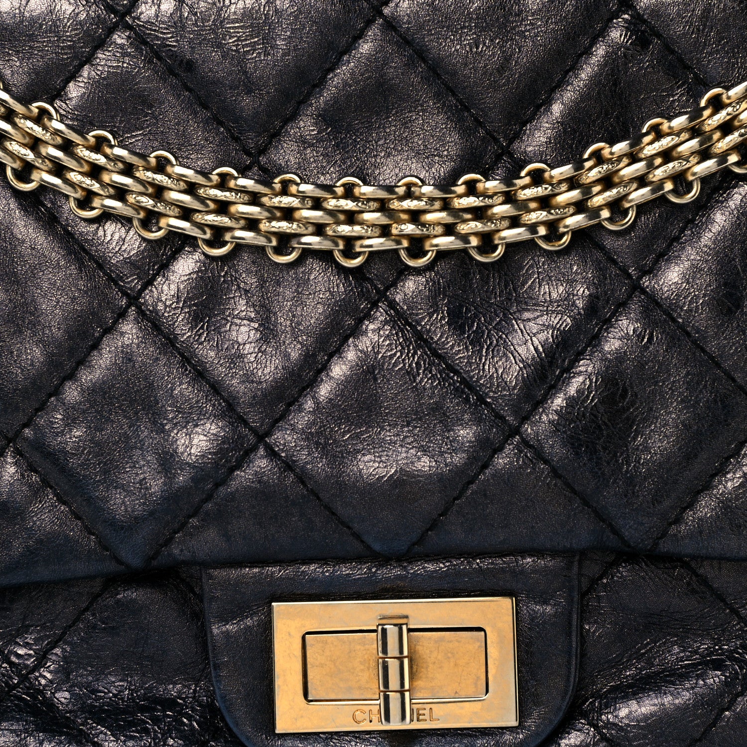 Chanel Aged Calfskin Quilted 2.55 Reissue 228 Flap Black 7 of 10
