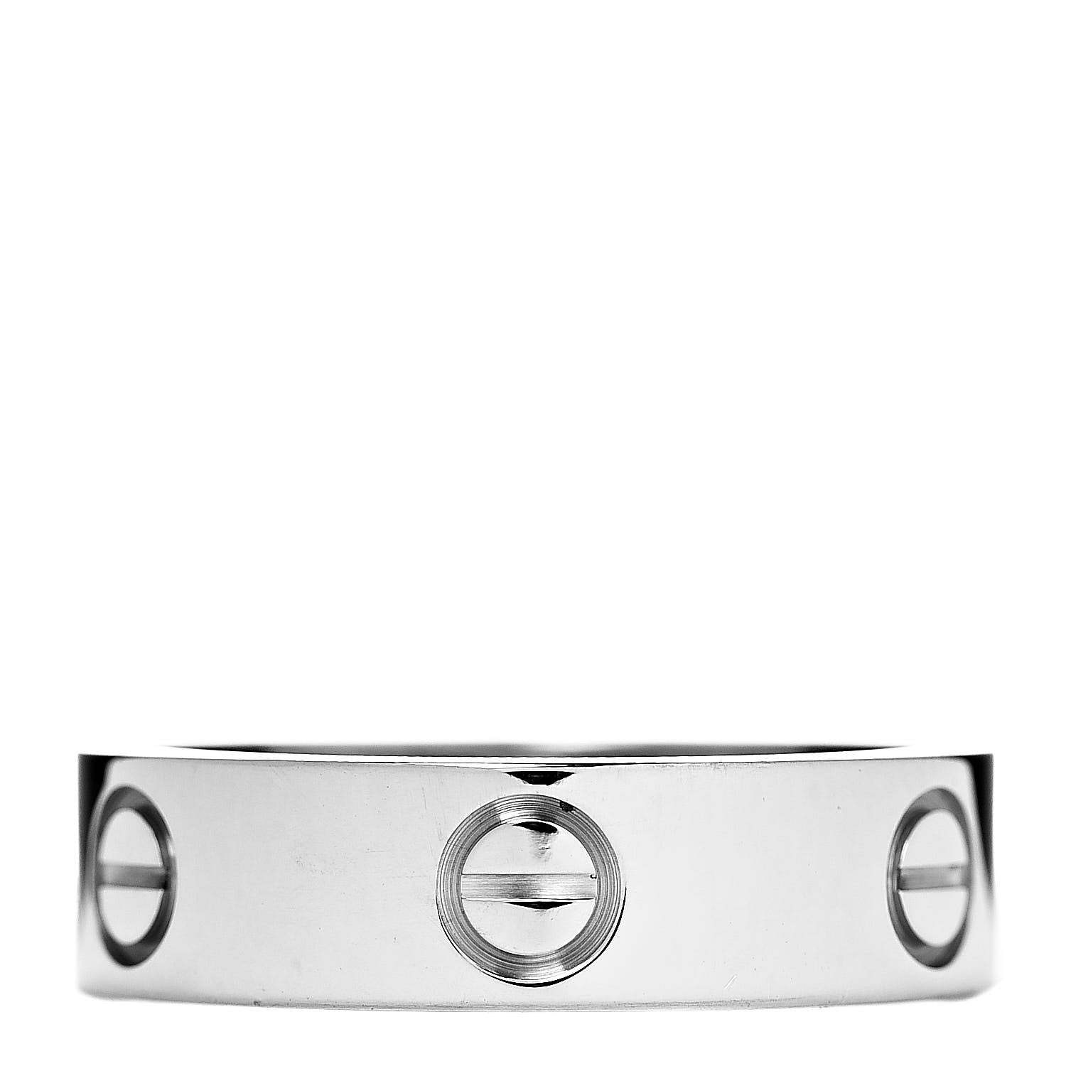 Cartier 18K White Gold 5.5mm LOVE Ring 55 7.25 1 of 4