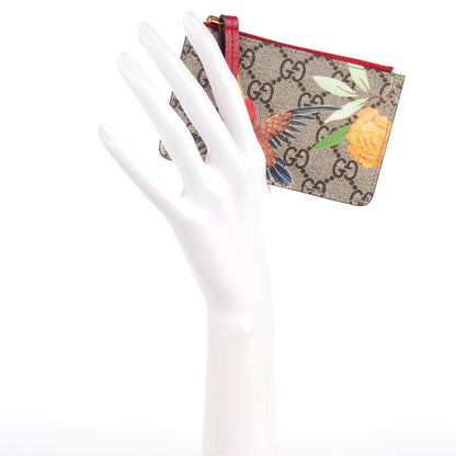 Gucci GG Supreme Monogram Tian Key Case Beige Multicolor Red 2 of 6