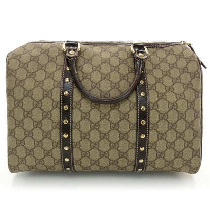 Gucci Monogram Guccissima Hearts Studded Medium Joy Boston Dark Brown 3 of 8