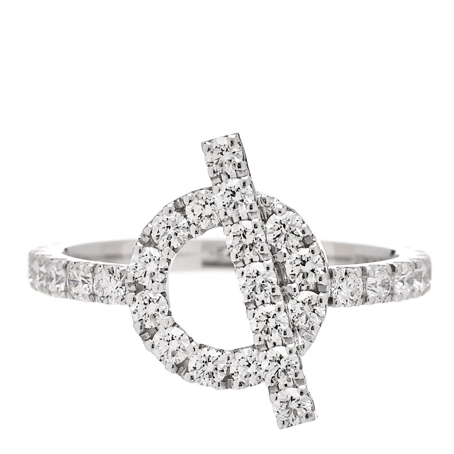 18K White Gold Diamond Finesse Ring 53 6.25
