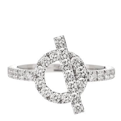 Hermes 18K White Gold Diamond Finesse Ring 53 6.25 1 of 6