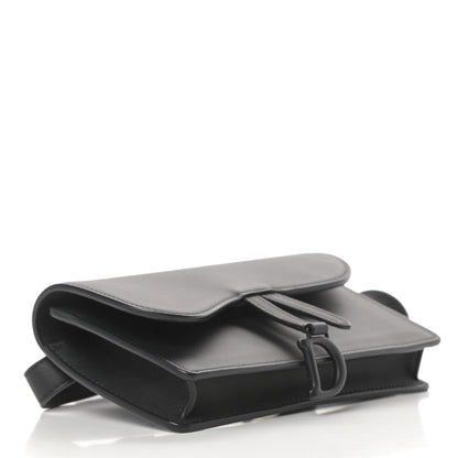Christian Dior Ultra Matte Calfskin Saddle Belt Clutch Black 4 of 14