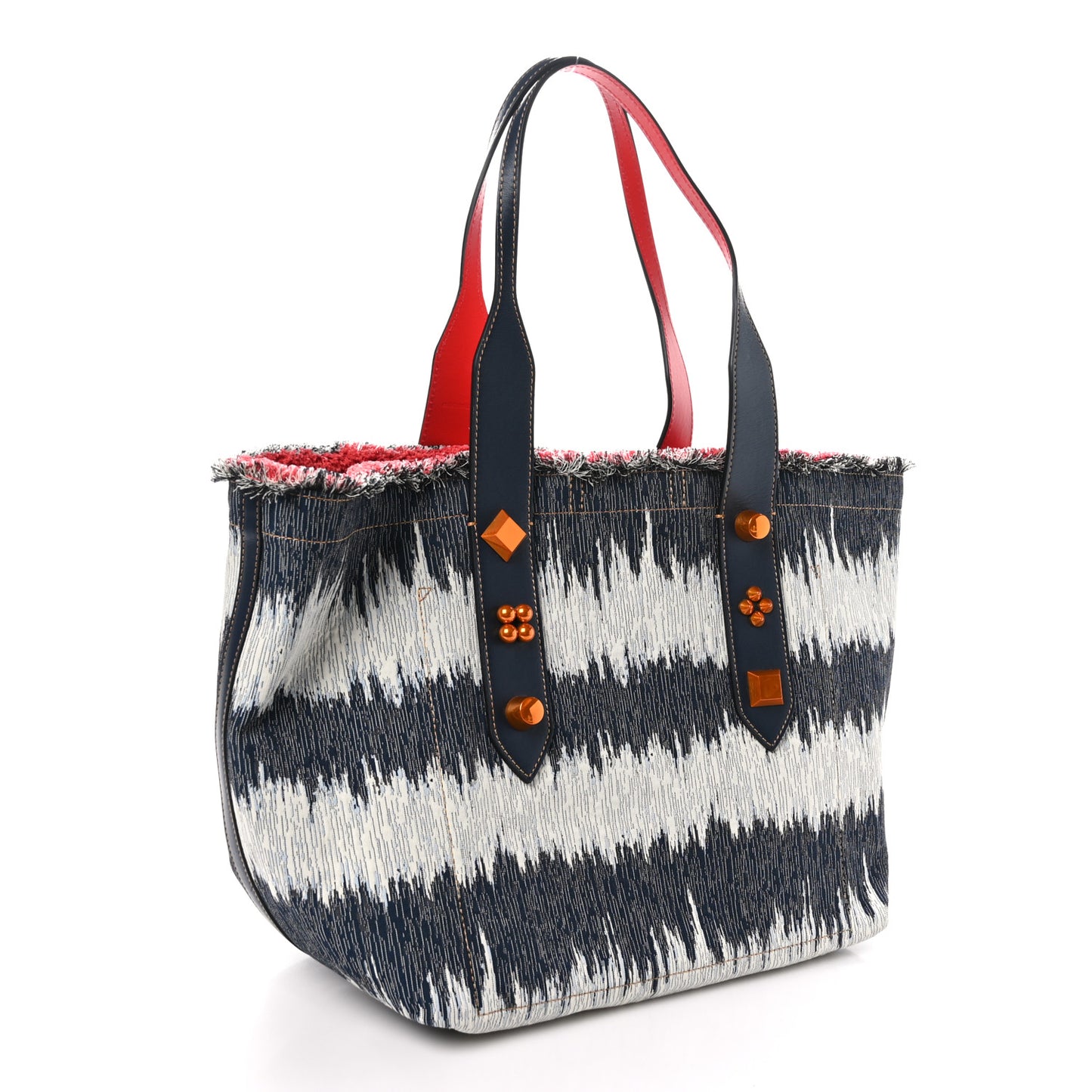 Denim Frangibus Printed Tote Dark Blue Multicolor