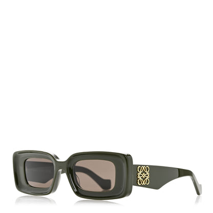 Loewe Acetate Rectangular Sunglasses LW40101I Dark Olive 1 of 7