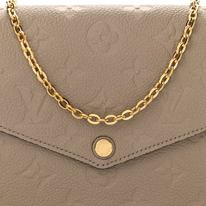 Louis Vuitton Empreinte Pochette Felicie Chain Wallet Tourterelle 8 of 10
