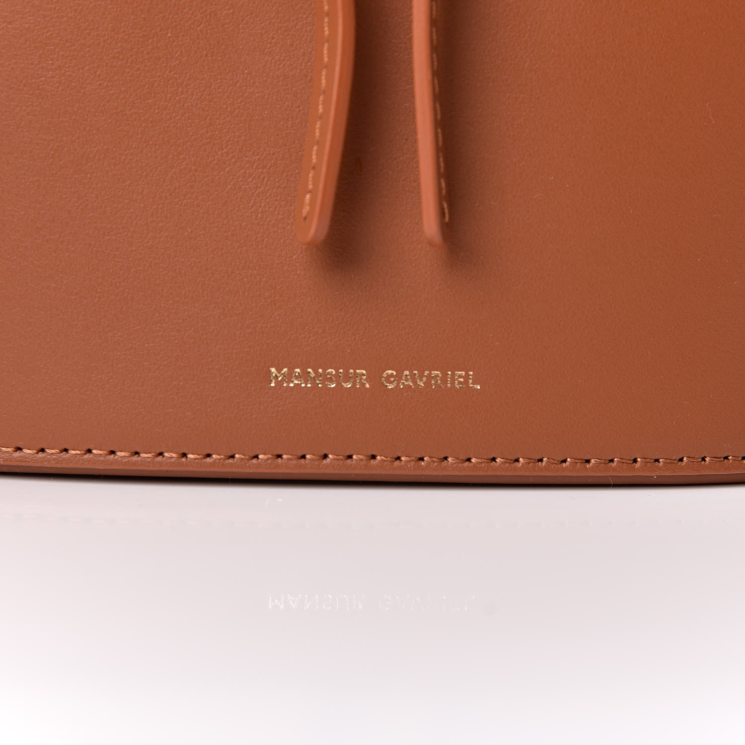 Mansur Gavriel Calfskin Train Case Crossbody Saddle 7 of 11