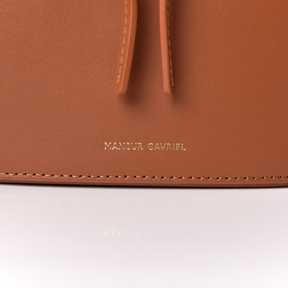 Mansur Gavriel Calfskin Train Case Crossbody Saddle 7 of 11