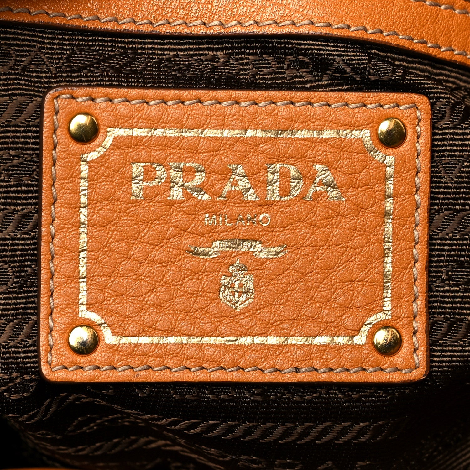 Prada Vitello Daino Tote Ambra 5 of 11