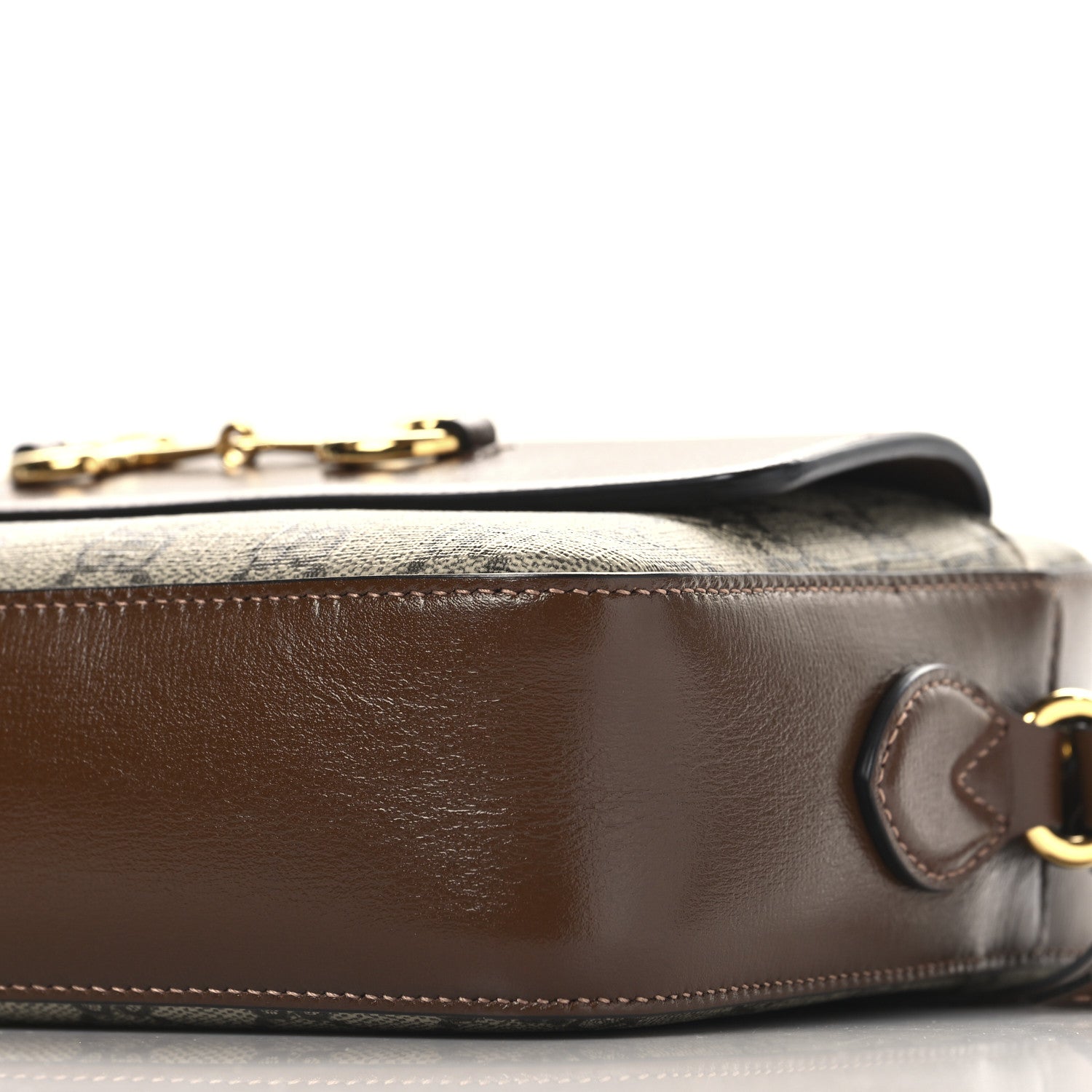 Gucci GG Supreme Monogram Small Horsebit 1955 Shoulder Bag Beige Brown Sugar 10 of 12