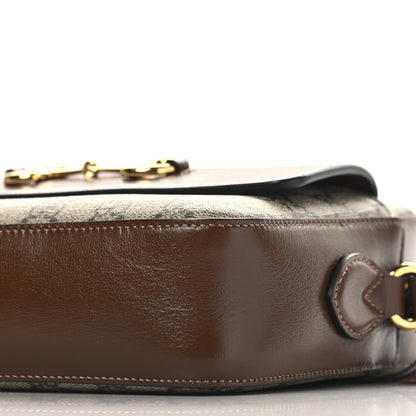 Gucci GG Supreme Monogram Small Horsebit 1955 Shoulder Bag Beige Brown Sugar 10 of 12