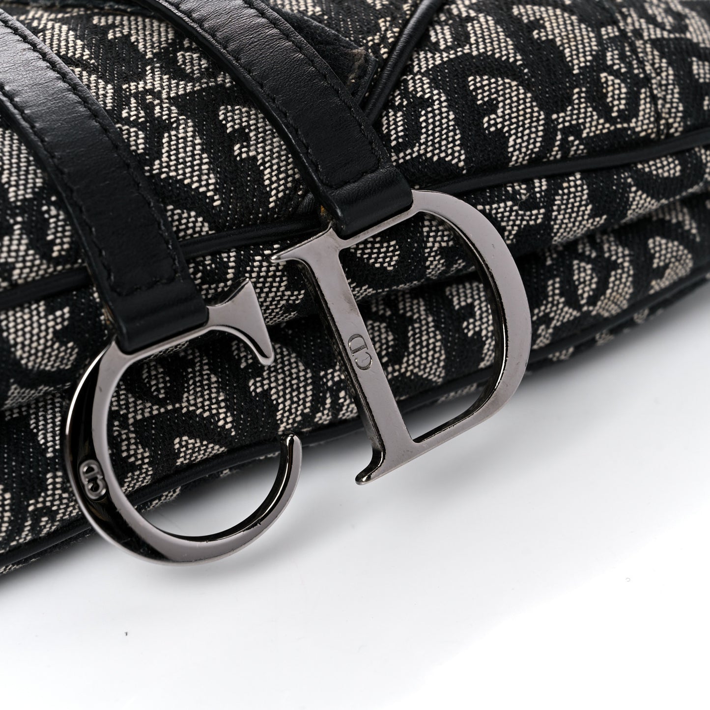 Monogram Double Saddle Bag Black