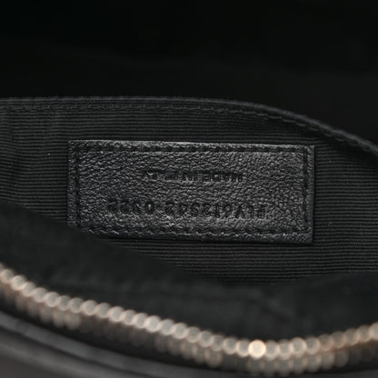 Saint Laurent Patent Calfskin Crocodile Embossed Monogram Lou Camera Bag Black 7 of 12