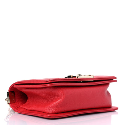 Chanel Caviar Quilted Small Boy Flap Dark Red 4 of 14