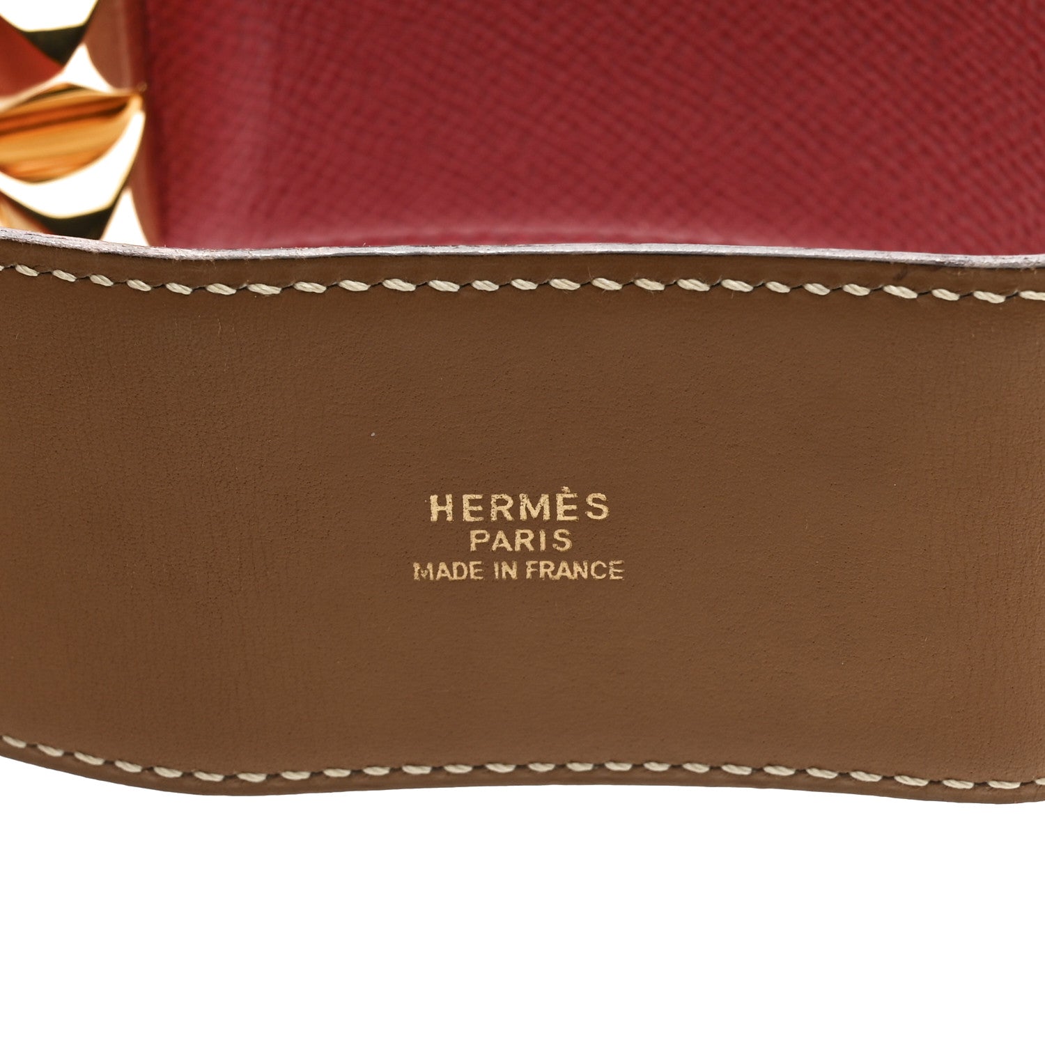 Hermes Epsom Collier De Chien CDC Belt 76 Rouge Casaque 5 of 6