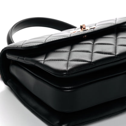 Chanel Lambskin Quilted Small Trendy CC Dual Handle Flap Bag Black 8 of 12