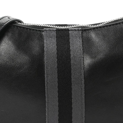 Gucci Calfskin Web Small Lunetta Crossbody Bag  Black 7 of 9