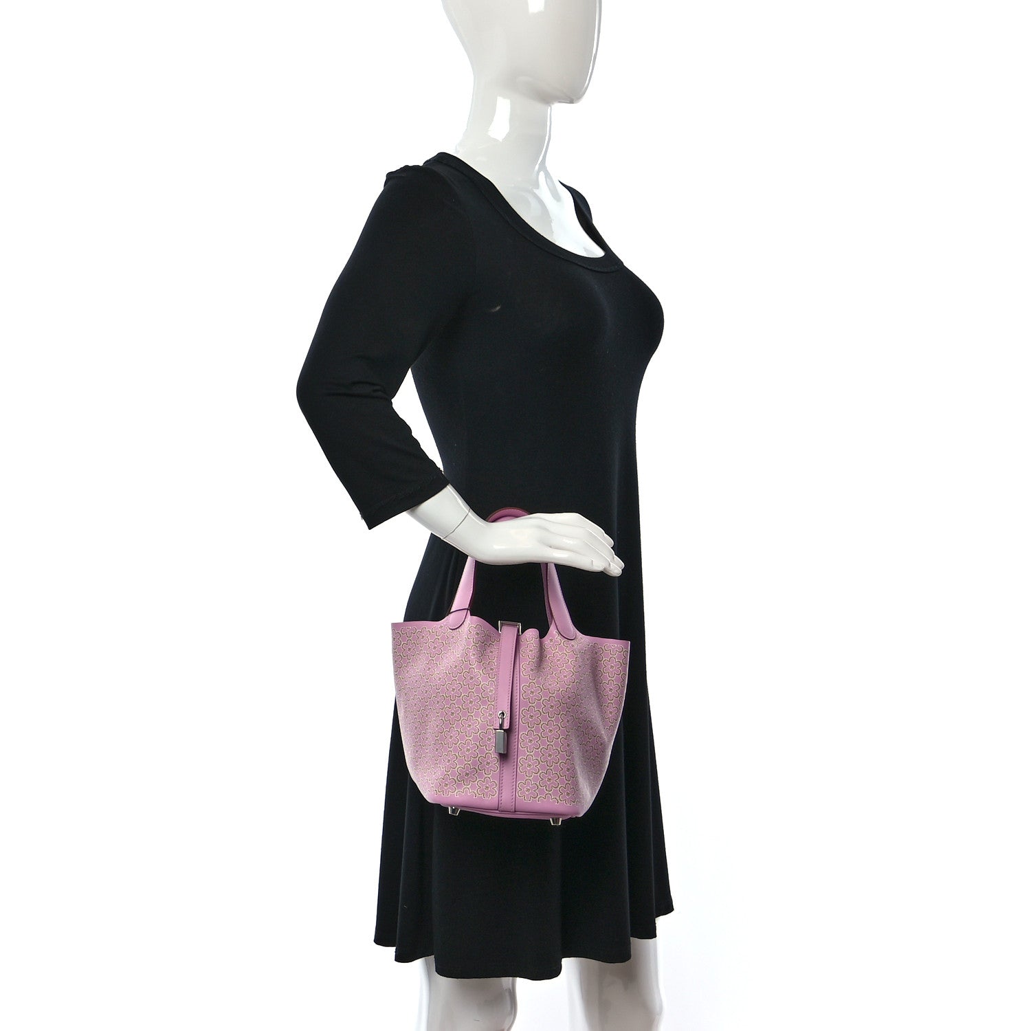 Hermes Swift Lucky Daisy Picotin Lock 18 PM Mauve Sylvestre 2 of 10