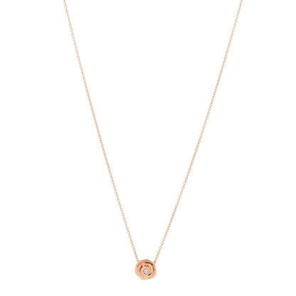 Christian Dior 18K Rose Gold Diamond Small Rose Couture Necklace 1 of 3
