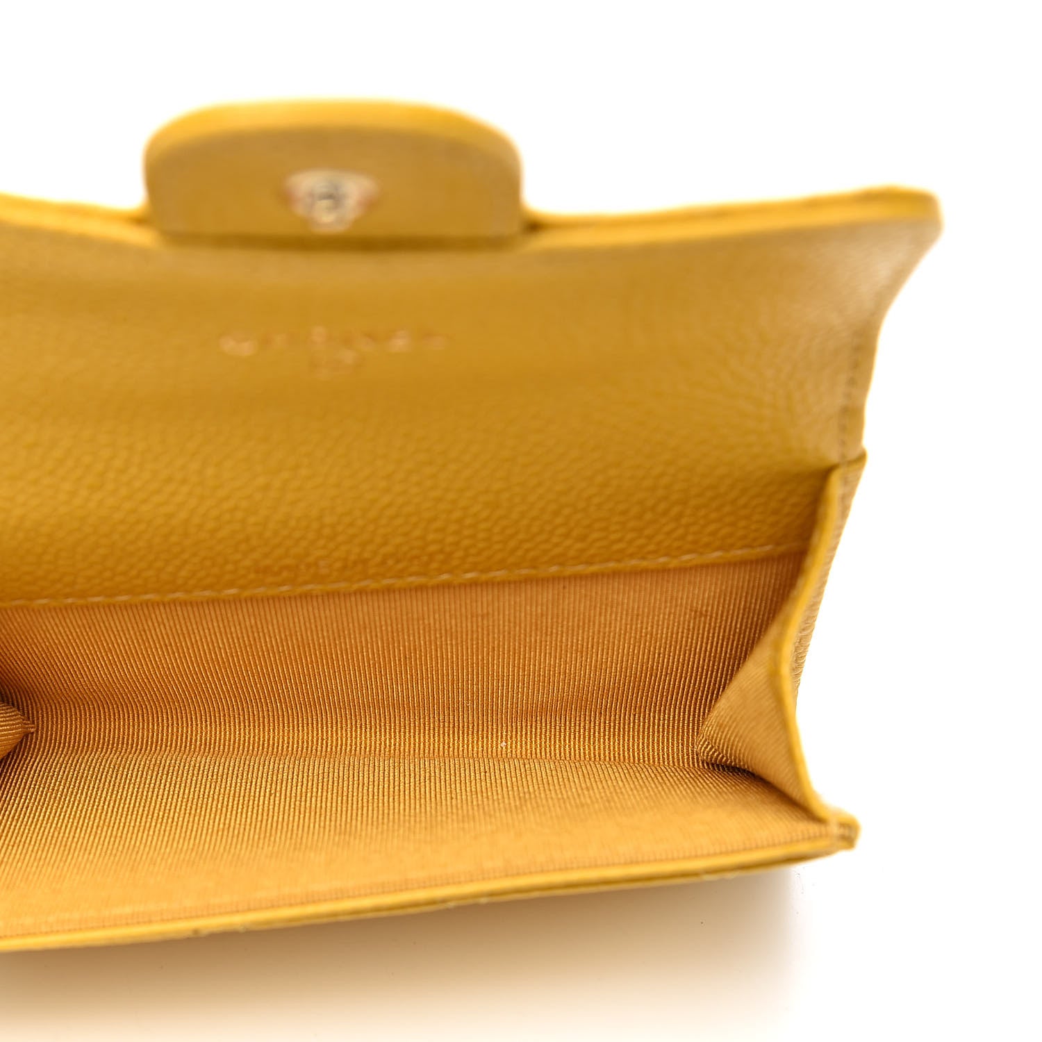 Chanel Caviar Quilted Flap Card Holder Yellow 5 of 10